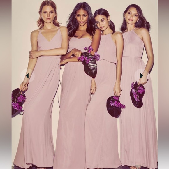 David's Bridal Dresses & Skirts - David’s Bridal georgette bridesmaid dress- NEW!!!